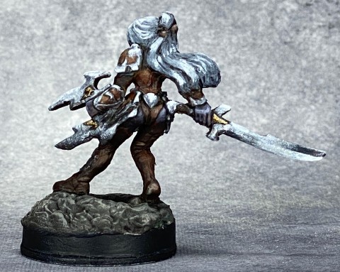 Left view of 77420 Aundine, Dark Elf Warrior