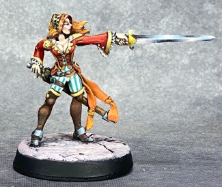 Front view of 02981: Lonnia, Female Duelist